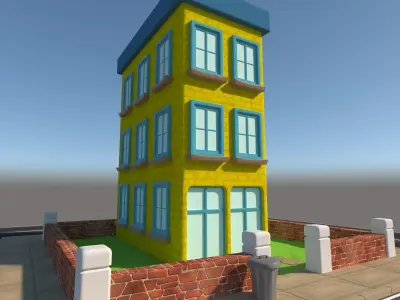 Cartoon House 3D model
