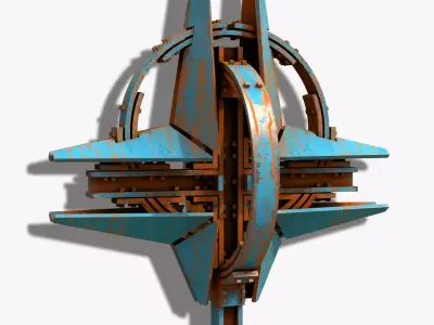 Stylized NATO Star Sculpture  -Military Art 3D model