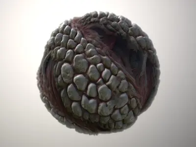 Material Skin Monster 9 Seamless PBR Texture Texture