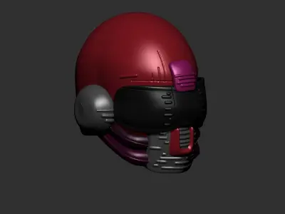 helmet high poly sculpt 3d printable ver 7 3D model 3D model 210