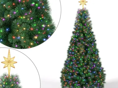 Christmas Tree 9 feet With Multicolor Lights 3D model