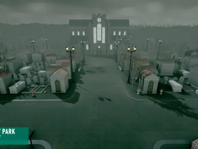 City park - cemetery 3D model