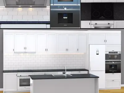 Modern Kitchen 2 Low-poly 3D model