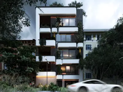 Modern exterior Building  Sketchup Lumion Render HIGH Quality 3D model