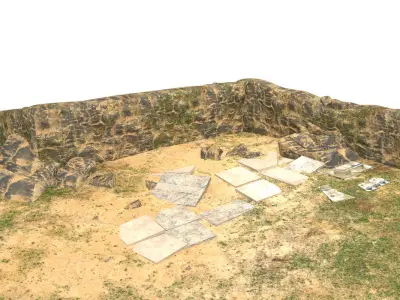 Forgotten Ruins Low-poly 3D model