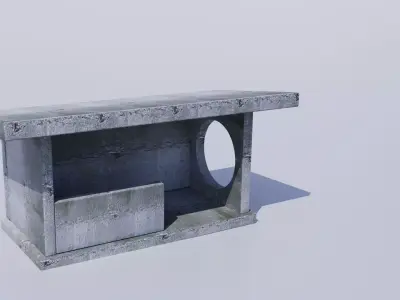 Bus stop 3D model 20