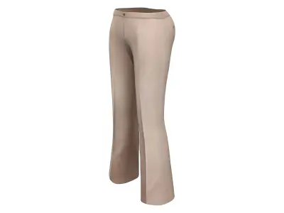Formal Beige and Black Business Trousers Low-poly 3D model