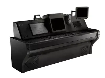 Industrial Sci-Fi Retro Futuristic Control Console 3D model