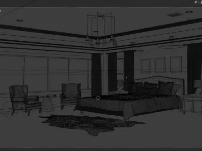 Contemporary Bedroom  3D model