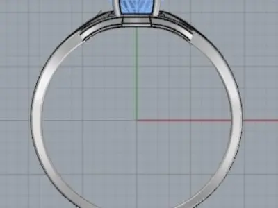 Curved ring 3D print model