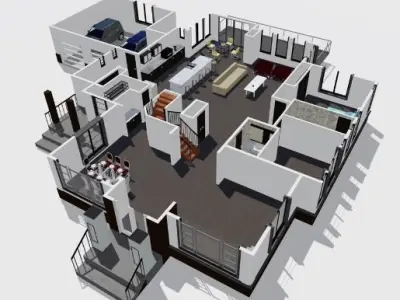 Exterior Interior Home Revit 3D model