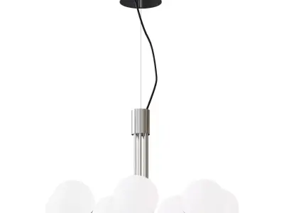 SIMRISHAMN Candelabrum 7-arm chrome  milky glass 3D model