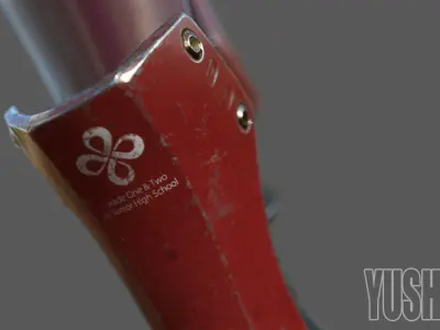 Robot Leg For Art 3D model Low-poly 3D model