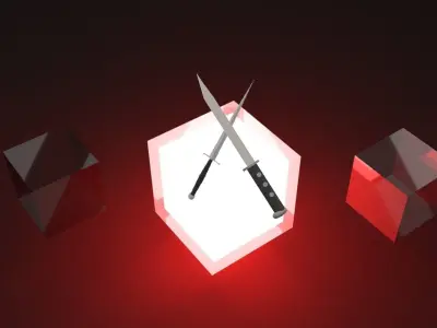 sword-set two swords 3D model