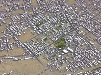 Ar Rass - City 3D Model Low-poly 3D model