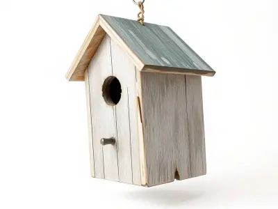 Wooden Birdhouse Model Pack Low-poly 3D model