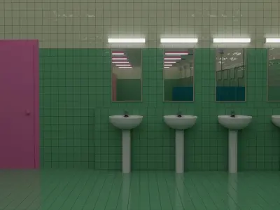 Squid Game Restroom Map 3D model