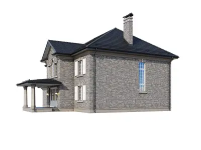 Brickstone house with BLENDER file 3D model