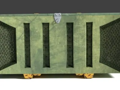 Sci-Fi Crate for Weapons or Cargo Low-poly 3D model