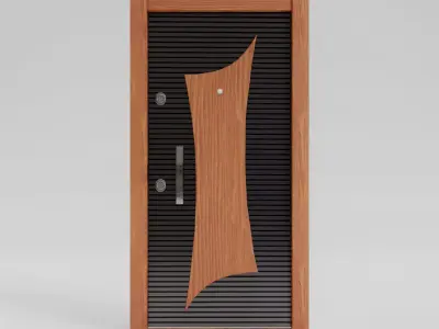 Wooden Entrance Door 3D model