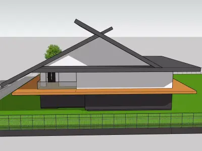Modern Two-Story House 3D Model 3D model