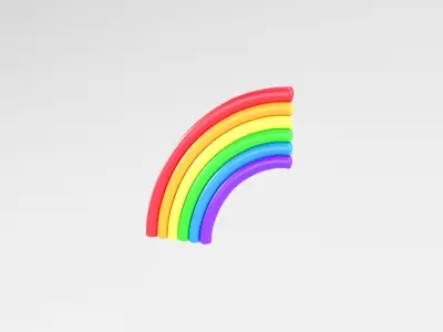 Rainbow v1 002 Low-poly 3D model