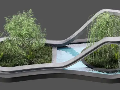 WATERFALL FOUNTAIN CASCADE  NO13 A 3D model