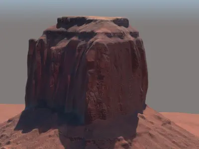 Monument Valley Butte Mountain 03 3D model