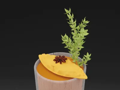 Floral Mist Juice Low-poly 3D model
