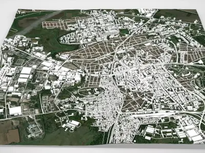 Cityscape Dobrich Bulgaria 3D model