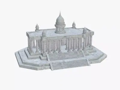 Aries Temple Low-poly 3D model