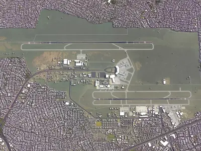 Lagos - Murtala Muhammed International Airport - LOS Low-poly 3D model