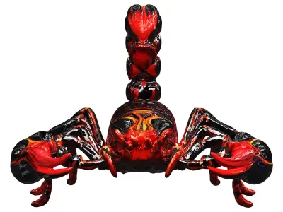  robot scorpion  Low-poly 3D model