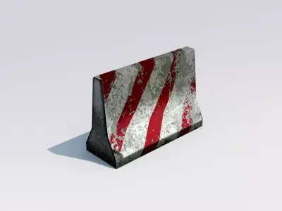 Road block Free low-poly 3D model purchase