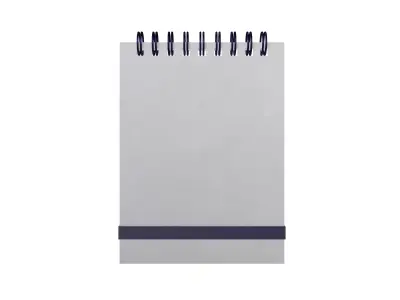 Notebook Pad With Spiral v1 002 Low-poly 3D model
