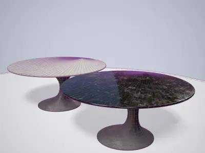 Coffee Table ar vr optimized Low-poly 3D model