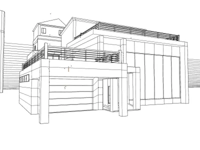 3D LOWPOLY CITY 16 BUILDING 3D model