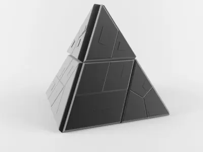 Sci Fi Pyramid Shape Triangle 1 Low-poly 3D model