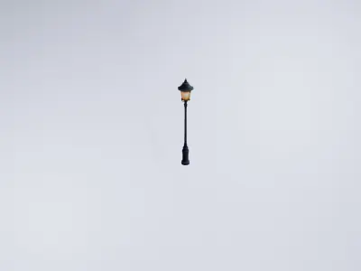 Low Poly Street Lamp - Stylized Urban Visualization Model 3D model