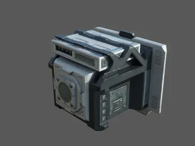 Sci-Fi Terminal PBR game-ready asset Low-poly 3D model