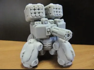 CHIBI-TECH SD - SCORPION-A VULCAN TURRET CORE 3D print model