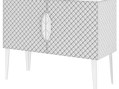 DUCCIO LEATHER CUPBOARD Low-poly 3D model