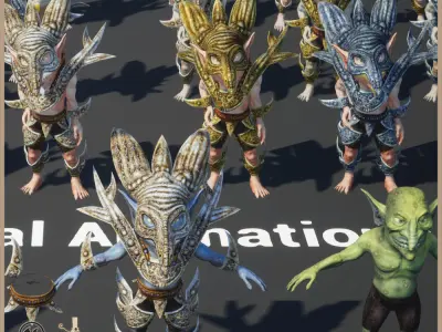 Goblin Shaman Light Version Low-poly 3D model