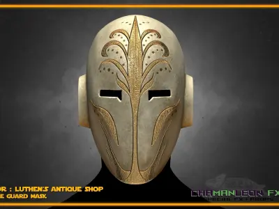 Jedi Temple Guard Mask Andor Star Wars Cosplay 3D print model