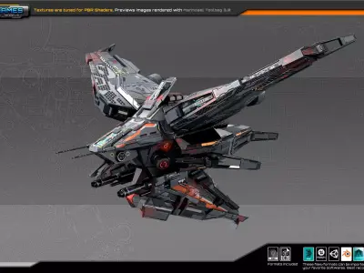 SF Bomber RK3 Low-poly 3D model
