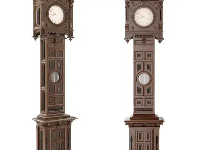 Classic english floor clocks 3D model