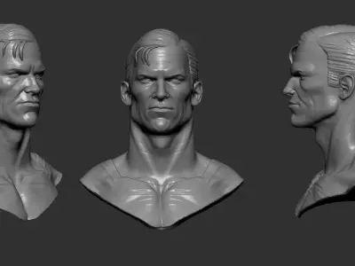 Superman Stylized Bust  3D model