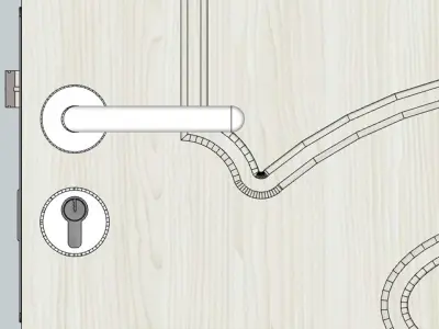 Interior door 3D model