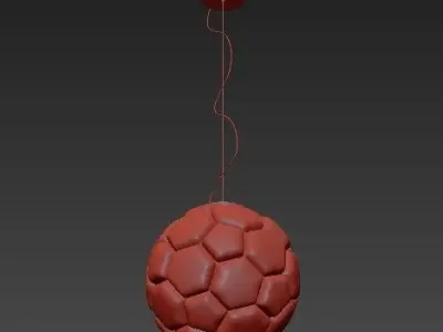 Elipse Collection pendant light with ball in middle 3D model