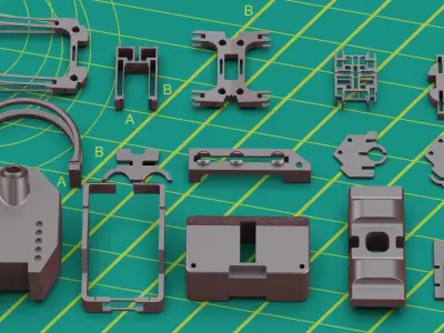 Kitbash part  scifi minipack robotic  3D model